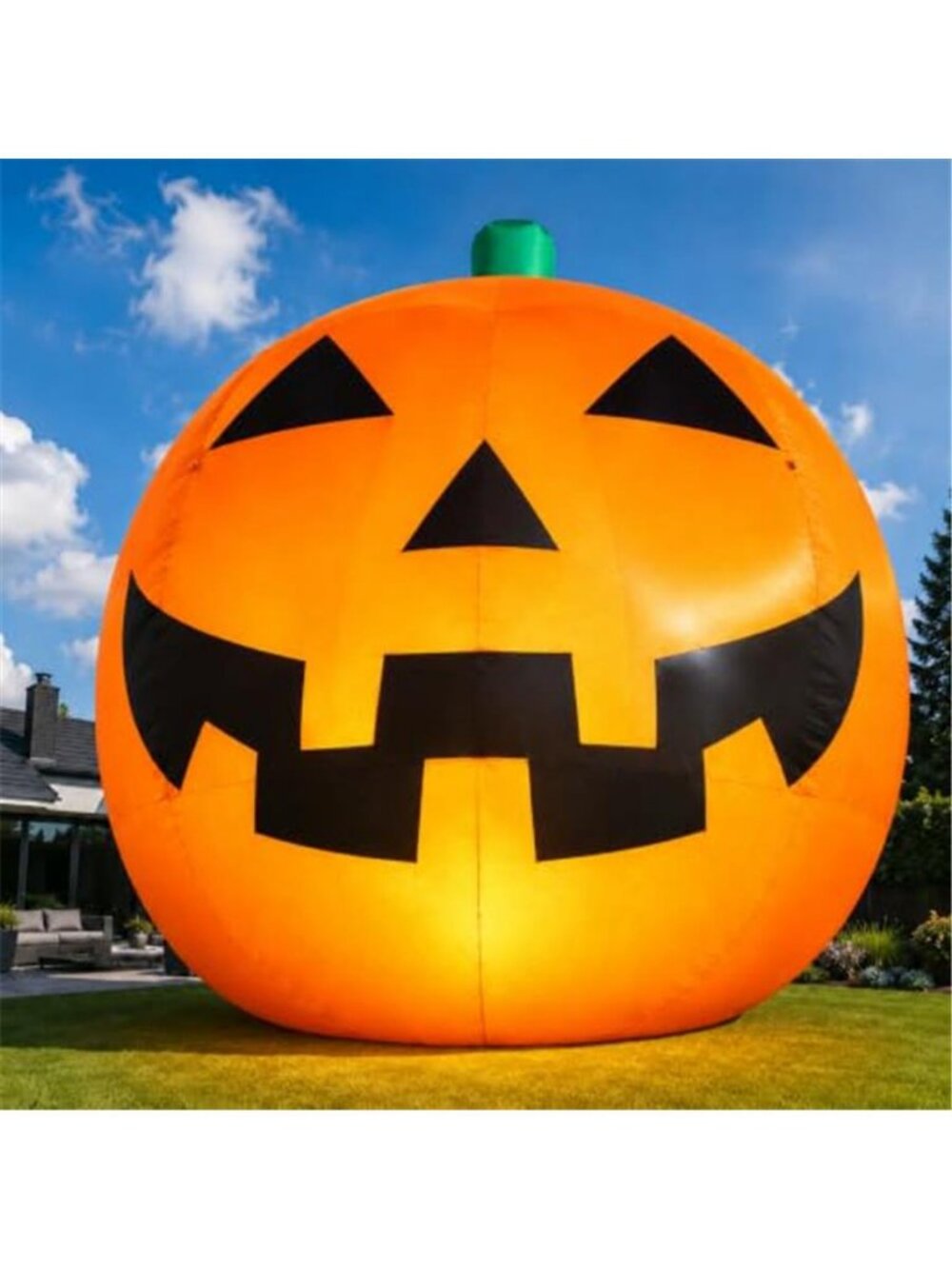 11FT Giant Halloween Inflatable Pumpkin with LED Lights, Outdoor Yard Decor